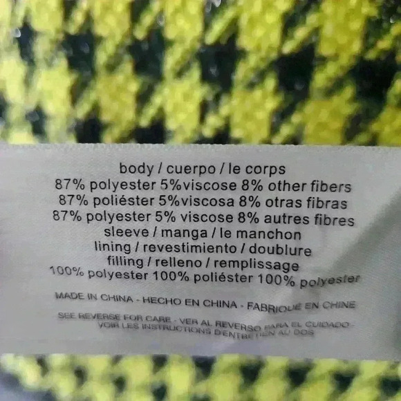 CIrcus NY  yellow plaid bomber blazer - Picture 7 of 9